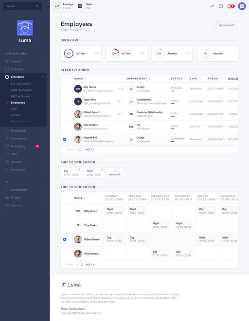 Employees - Luma Bootstrap
