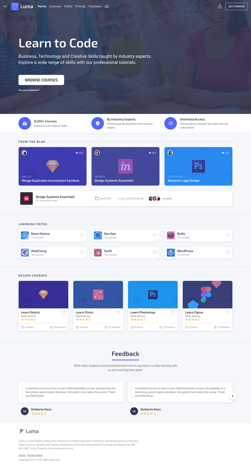 Home - Luma Bootstrap