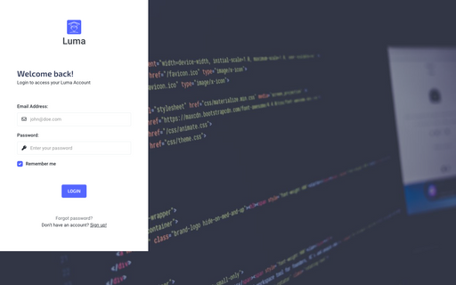 Login Image - Luma Bootstrap