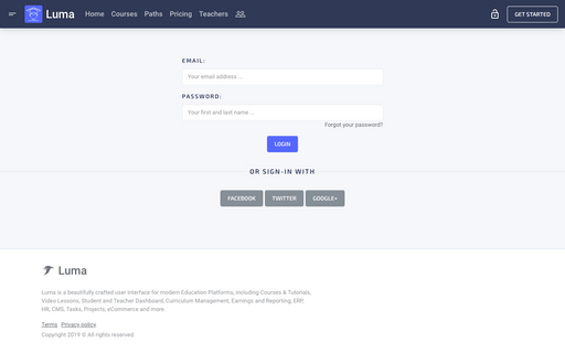 Login - Luma Bootstrap