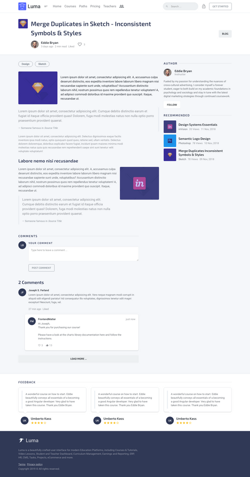 Blog Post 2 - Luma Bootstrap