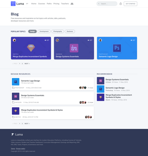 Blog 2 - Luma Bootstrap