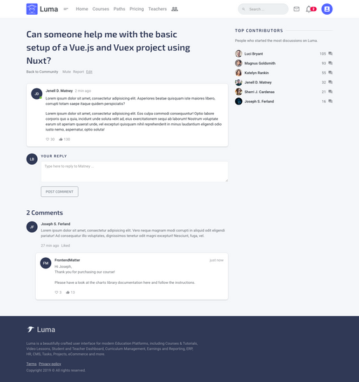 Discussion Details - Luma Bootstrap