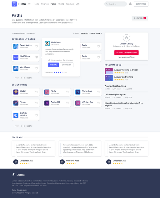 Browse Paths 2 - Luma Bootstrap